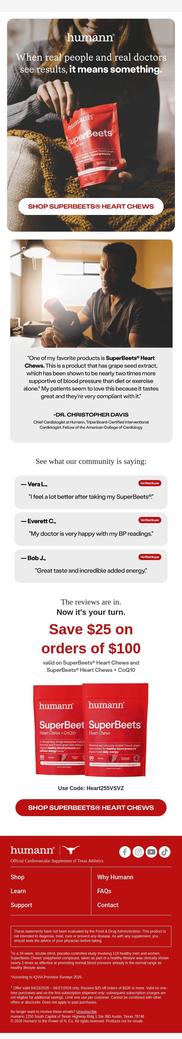 Real people. Real doctors. Real results. email from HumanN screenshot