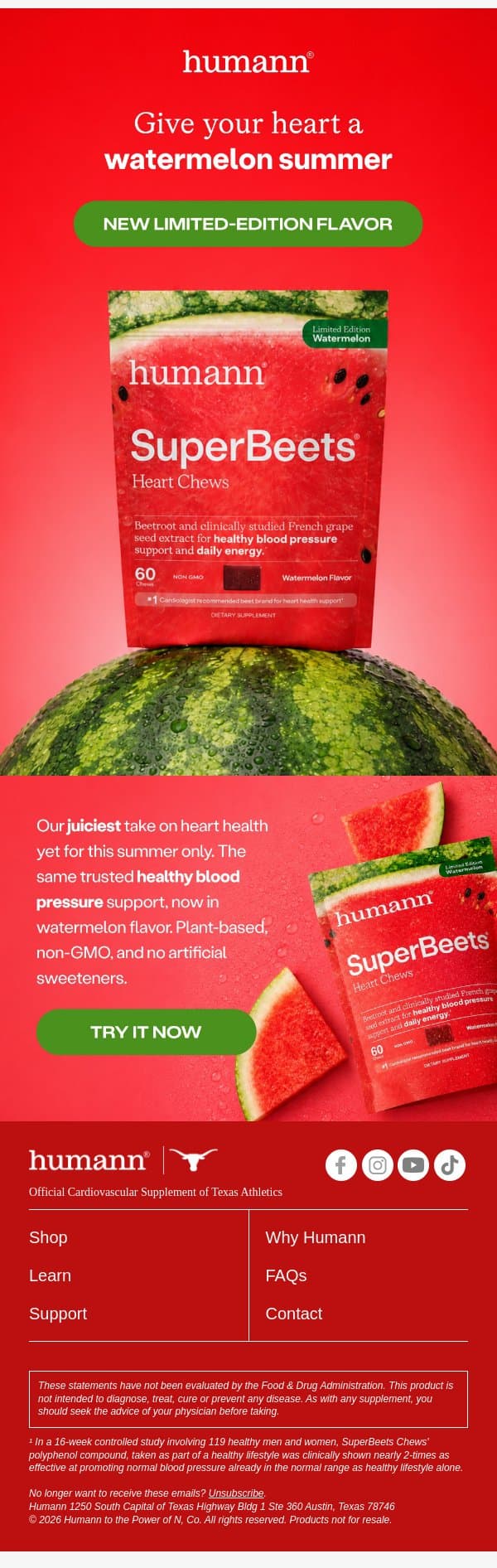 Watermelon for your heart — let's do this! email from HumanN screenshot