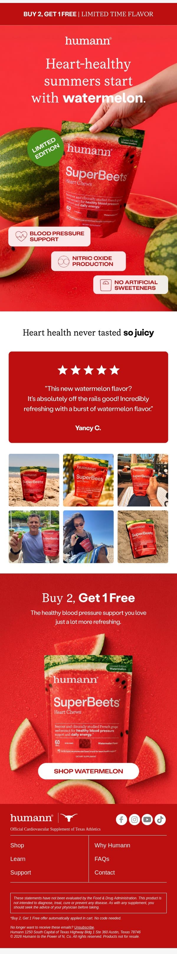 Your new favorite flavor — Buy 2 Get 1 Free email from HumanN screenshot