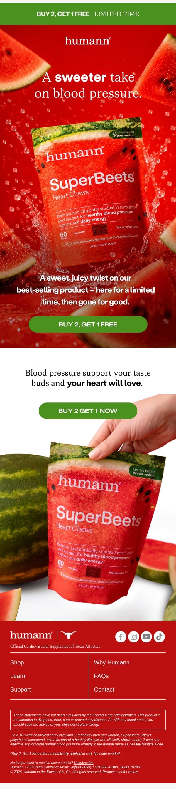 Almost gone: the watermelon drop email from HumanN screenshot