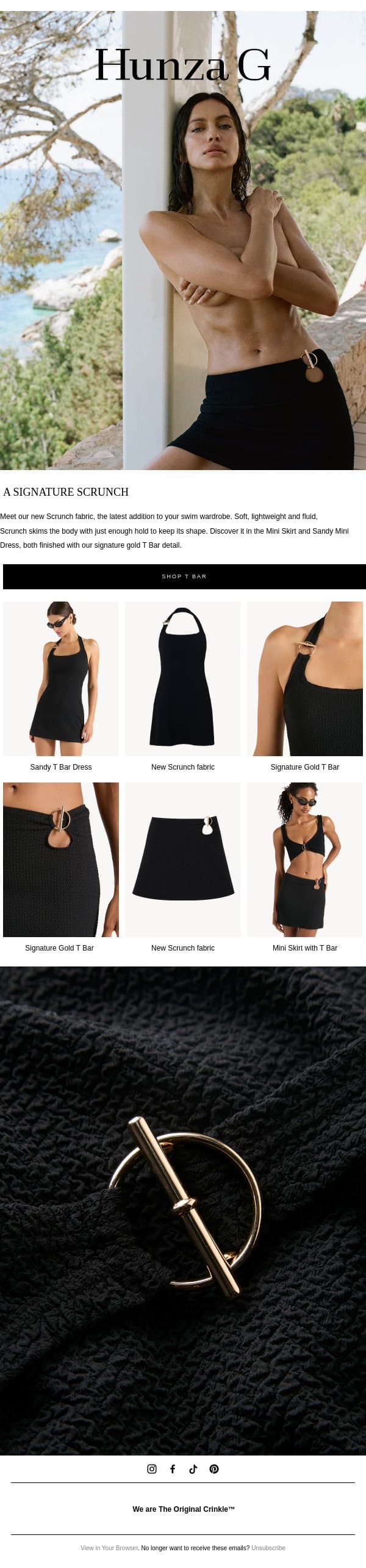 Introducing Scrunch fabric email from Hunza G screenshot