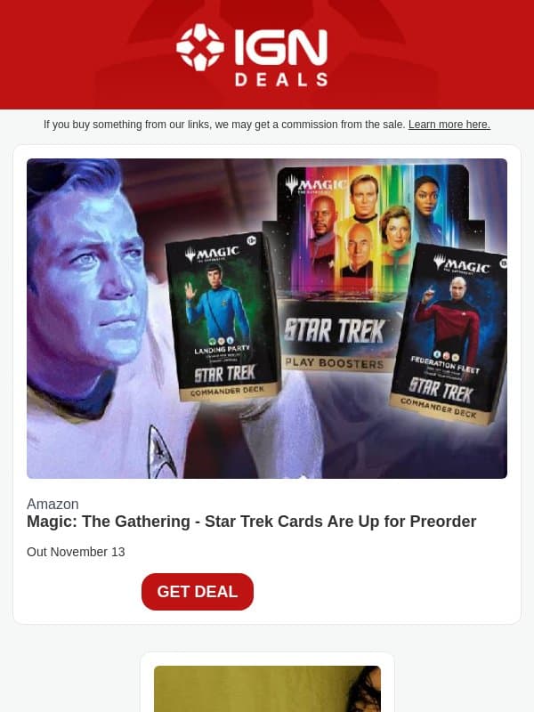 Daily Deals: Star Trek MTG Cards Are Up for Preorder email from IGN