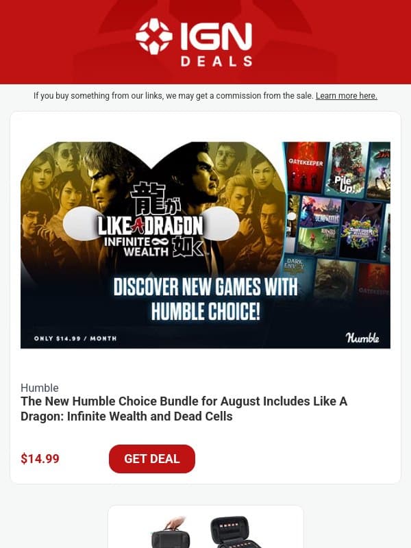 The New Humble Choice Bundle for August Includes Like A Dragon: Infinite Wealth and Dead Cells email from IGN