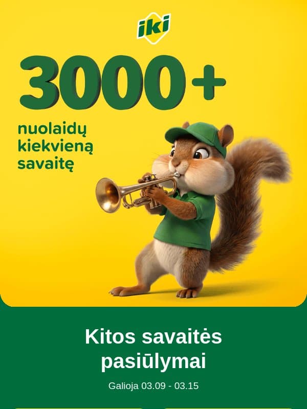 ⭐Pasiruošk kitai savaitei su IKI! 🛒 email from Iki