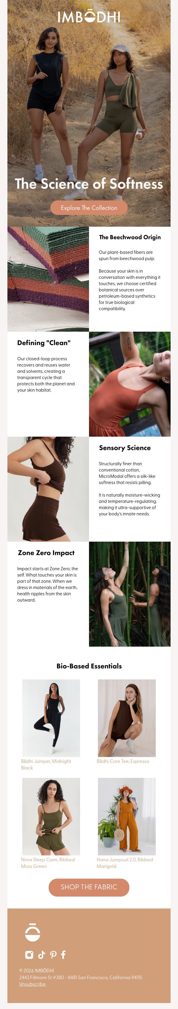 The biology of what you wear email from IMBŌDHI screenshot