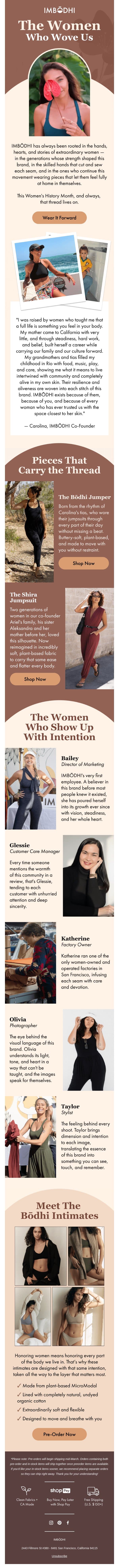You're part of this story email from IMBŌDHI screenshot