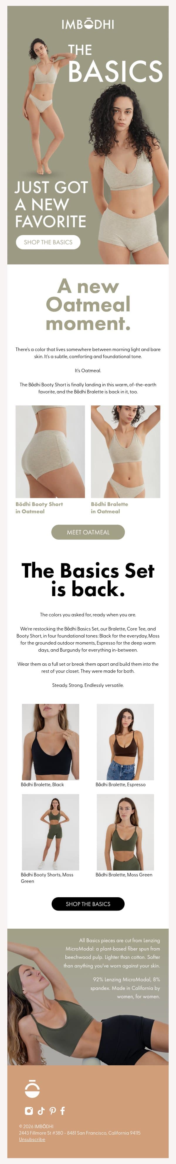 Your favorites, restocked email from IMBŌDHI screenshot