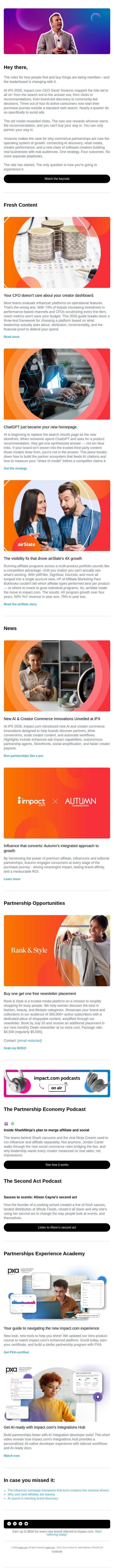 🎡 You can't buy your way into AI recommendations email from Impact screenshot