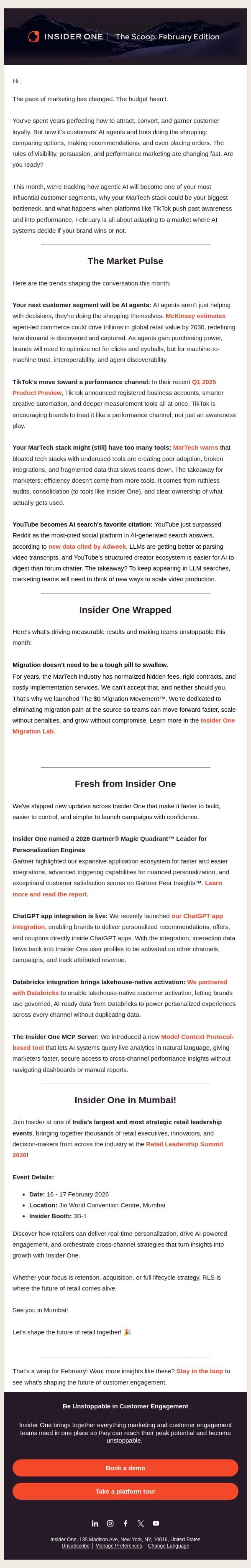 What happens when AI becomes your customer? email from Insider screenshot