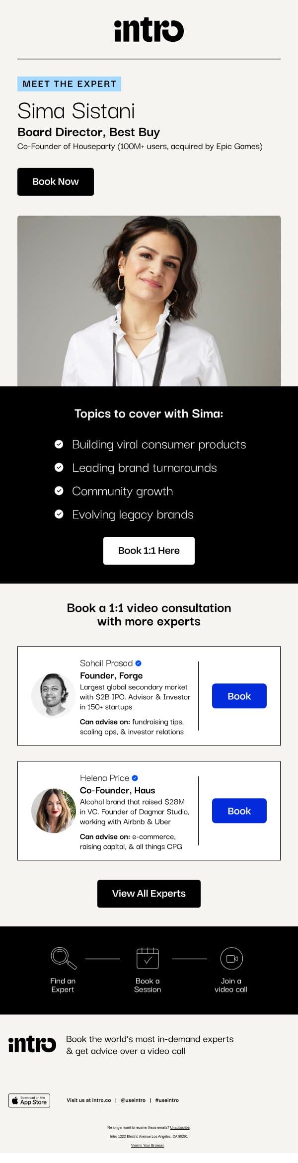 You Sima (Board Director at Best Buy) email from Intro screenshot