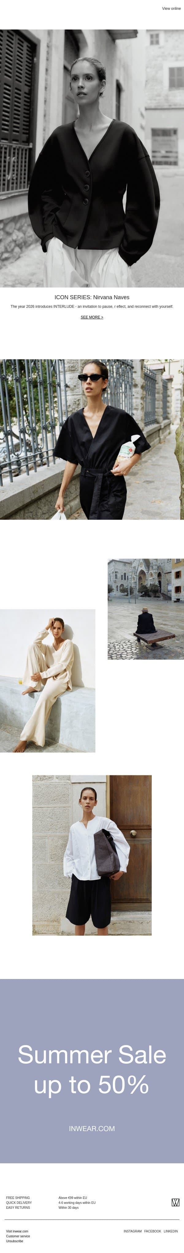 InWear New Arrivals email from InWear screenshot