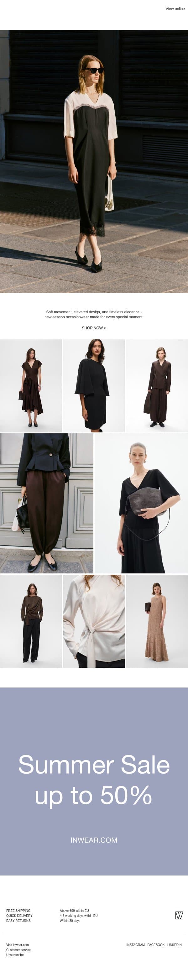 NEW SEASON ELEGANCE email from InWear screenshot