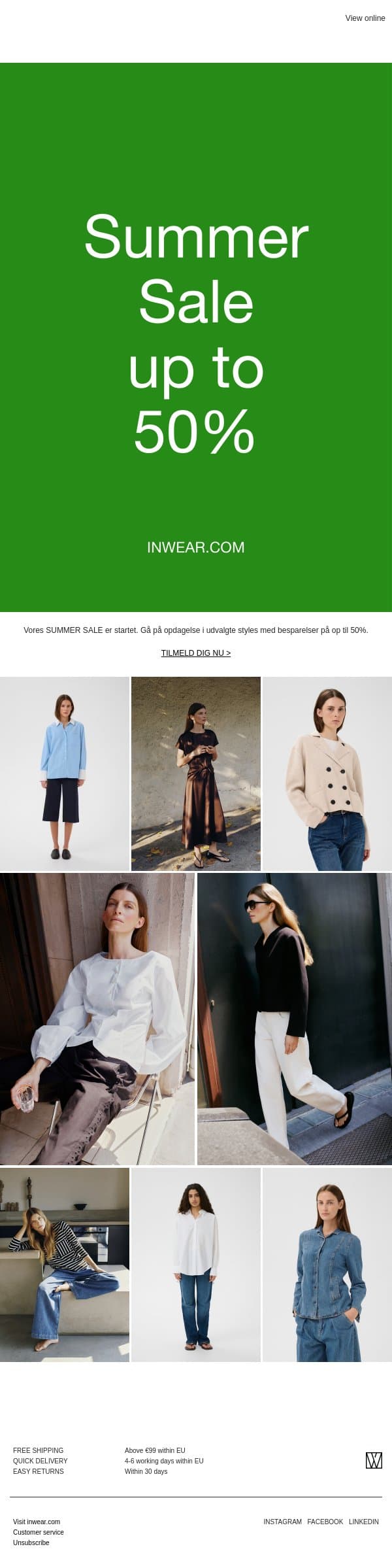 SUMMER SALE has started email from InWear screenshot