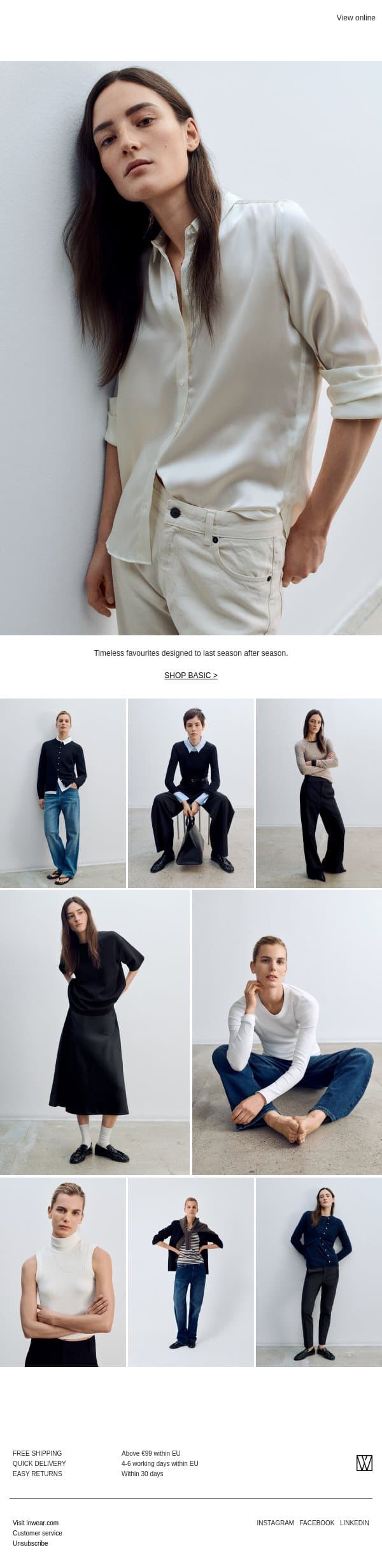 InWear basics for every day email from InWear screenshot