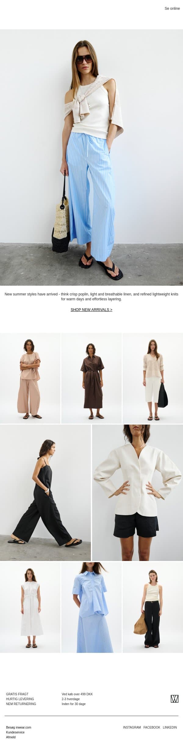 New Arrivals email from InWear screenshot