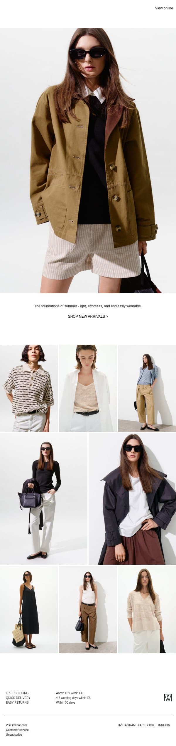 Everyday Wardrobe email from InWear screenshot