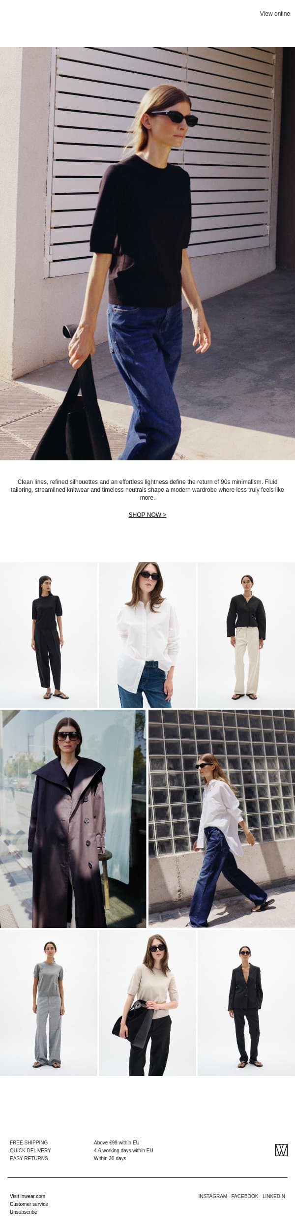 The New Minimal email from InWear screenshot