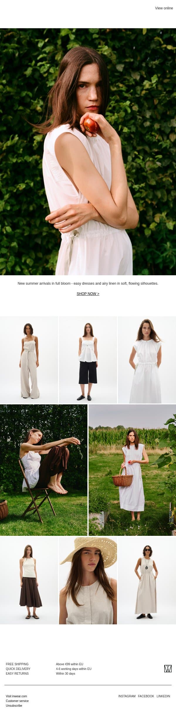Summer Bloom email from InWear screenshot