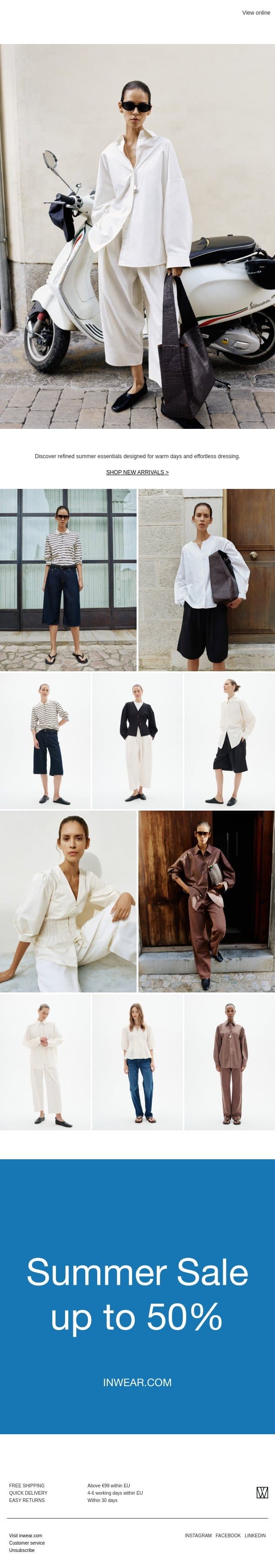 NEW FAVORITES email from InWear screenshot