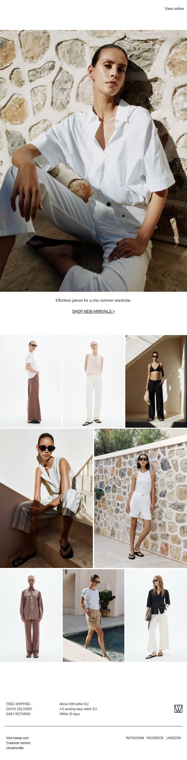 New summer favourites email from InWear screenshot