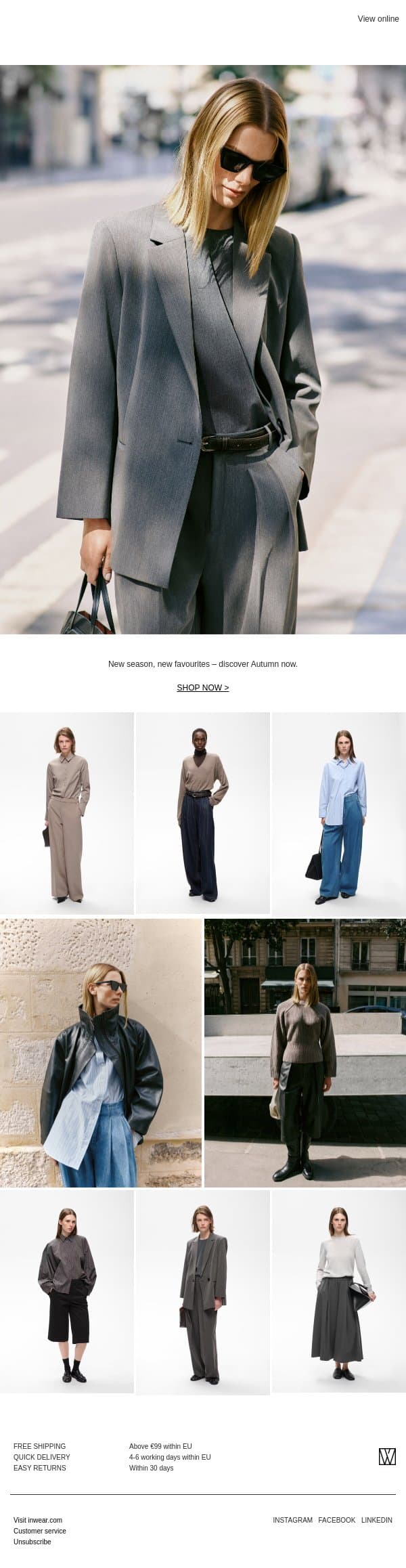NEW SEASON email from InWear screenshot