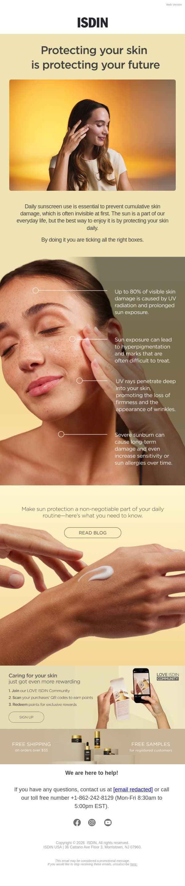 Are you really protecting your skin? ☀️ email from ISDIN screenshot