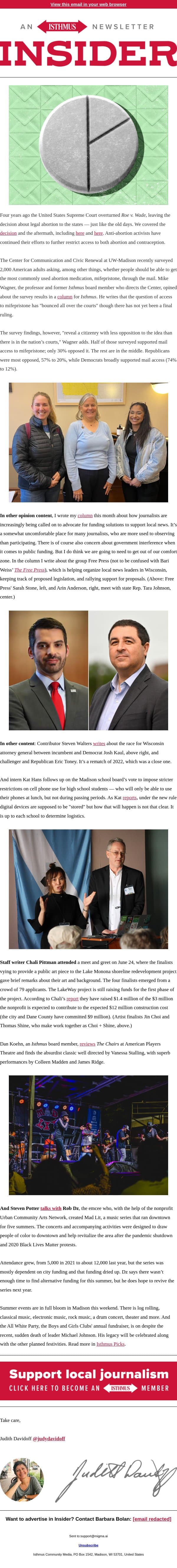 Four years after Dobbs email from Isthmus screenshot