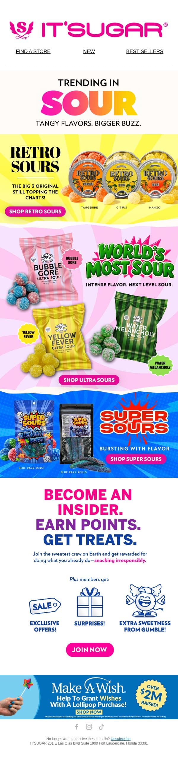 SOUR Just Got Serious. ⚡ email from IT'SUGAR screenshot