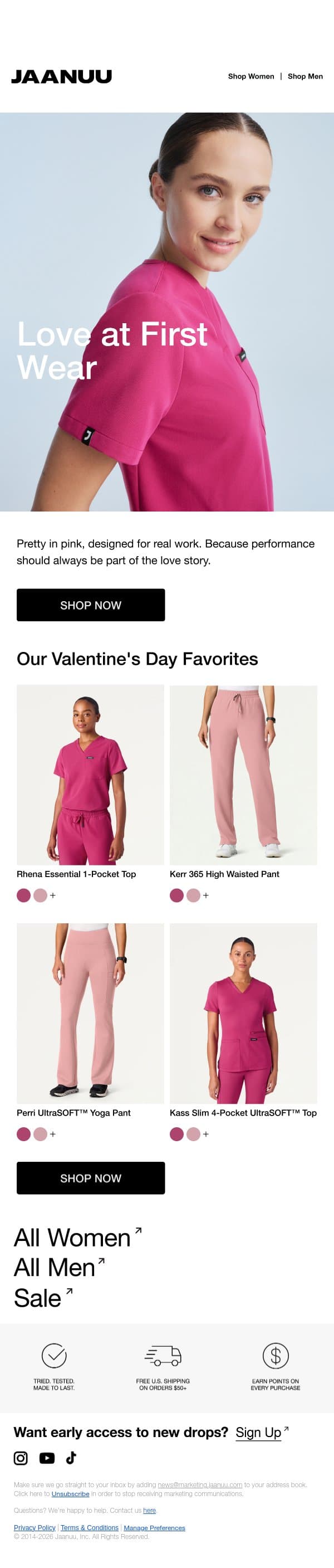 Crush-Worthy Colors to Wear This V-Day email from Jaanuu screenshot
