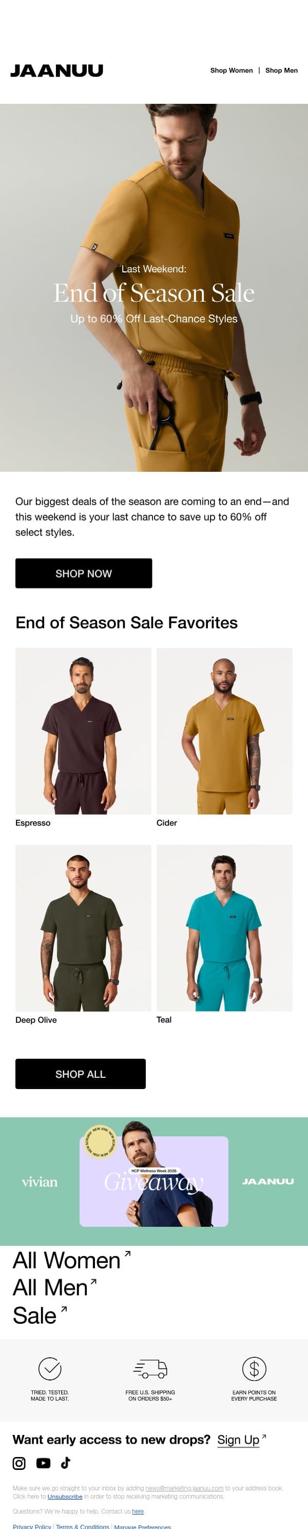 Final Weekend to Save email from Jaanuu screenshot