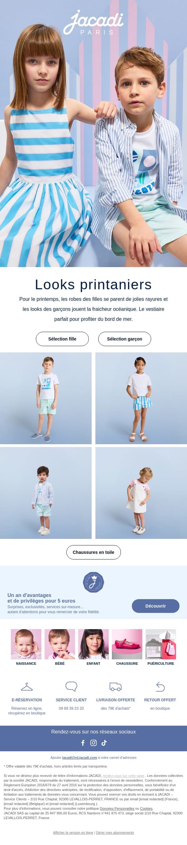☀️ Les looks incontournables du printemps email from Jacadi screenshot