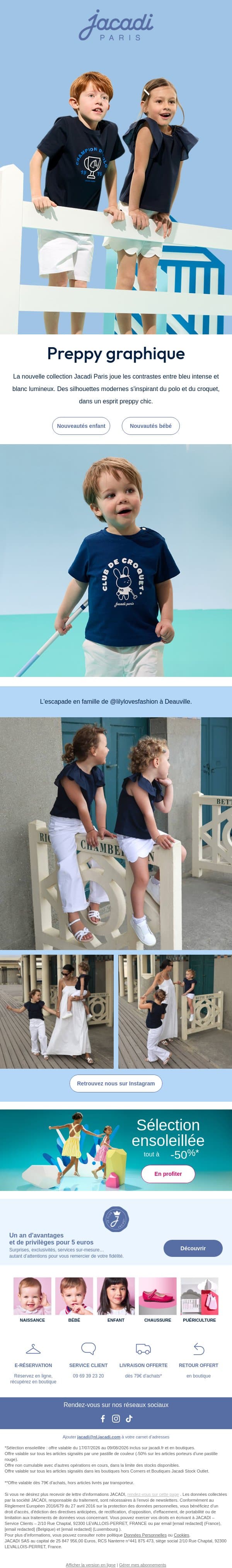 Jeu de contraste email from Jacadi screenshot