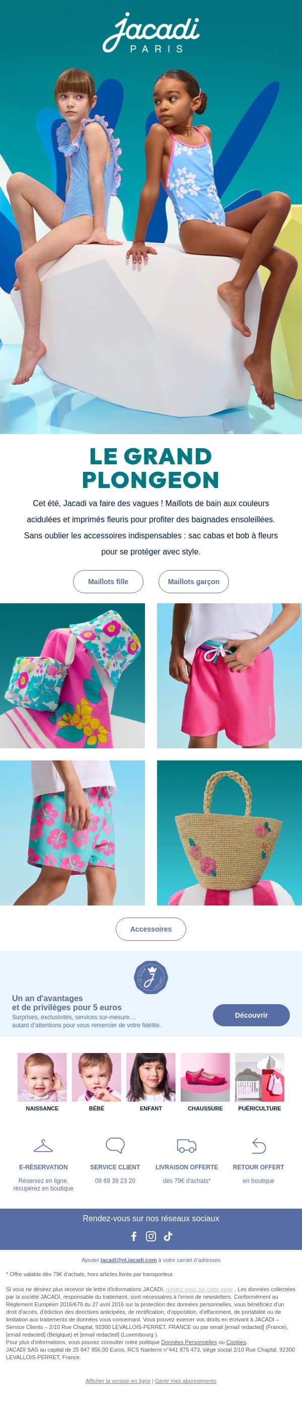 🌊 Plongez dans l'été email from Jacadi screenshot