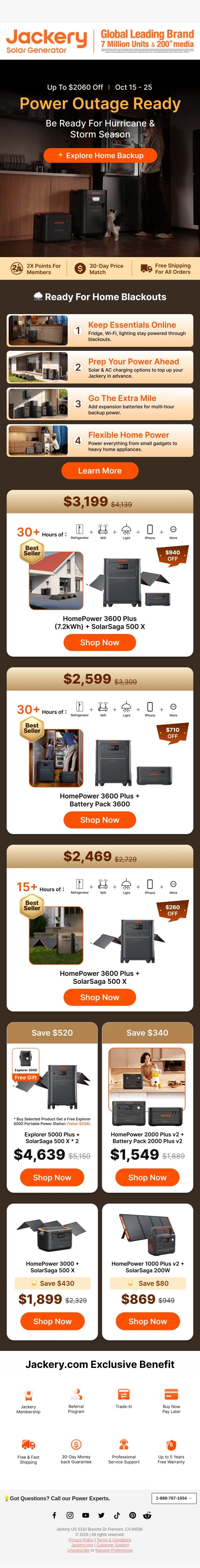 💰 Up to $2,060 Off! Find Your Power Solution email from Jackery screenshot