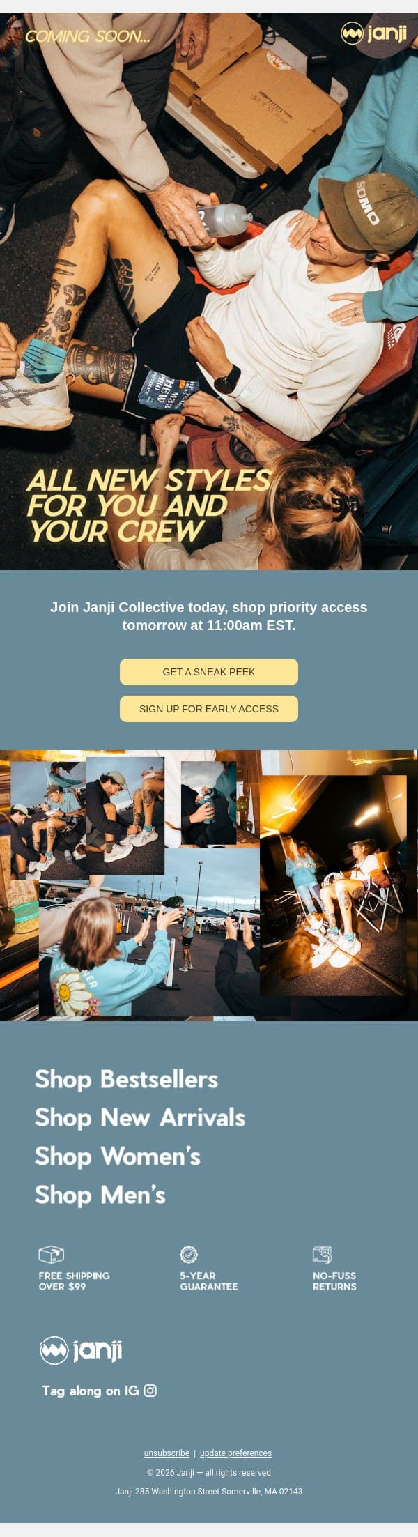 DROPPING TOMORROW... email from Janji screenshot