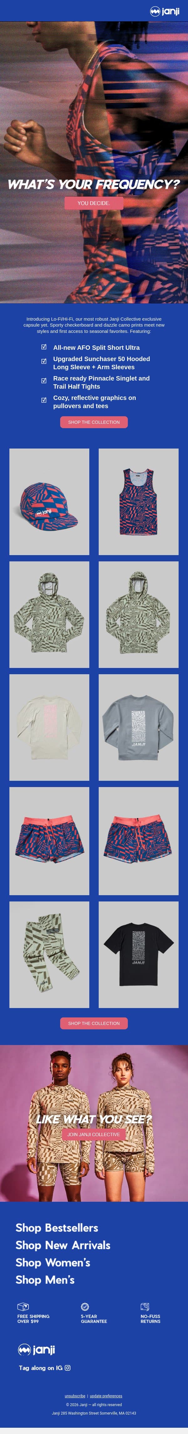 OUT NOW: MEMBERS ONLY EXCLUSIVE CAPSULE email from Janji screenshot