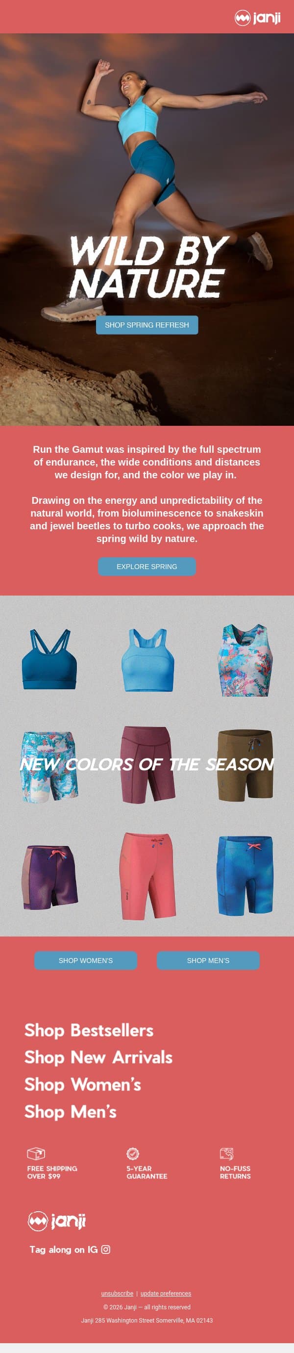 March Mood email from Janji screenshot