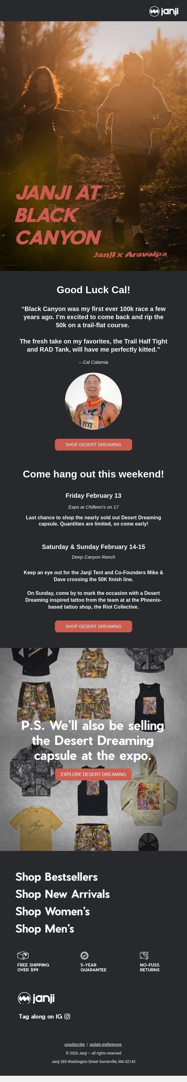 Race Weekend is Here email from Janji screenshot