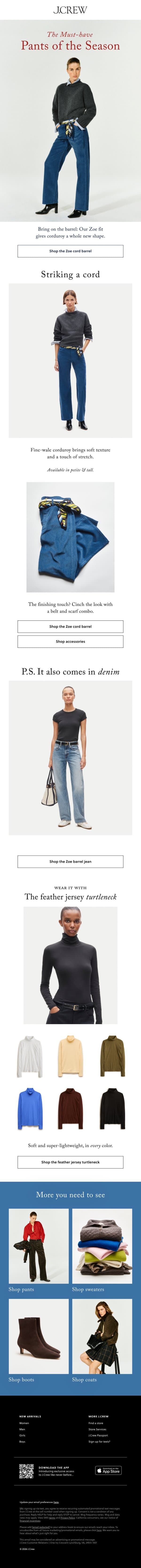 A fresh take on your favorite barrel email from J.Crew screenshot