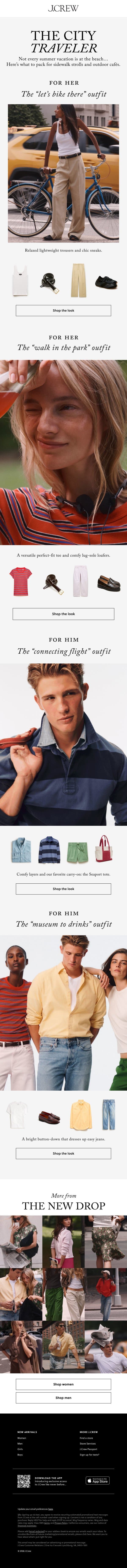 There’s nothing like summer in the city email from J.Crew screenshot