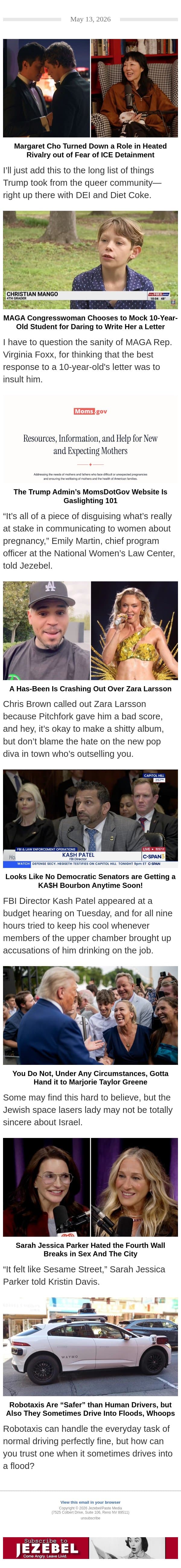 MAGA Congresswoman Mocks 10-Year-Old Student for Daring to Write Her a Letter email from Jezebel screenshot