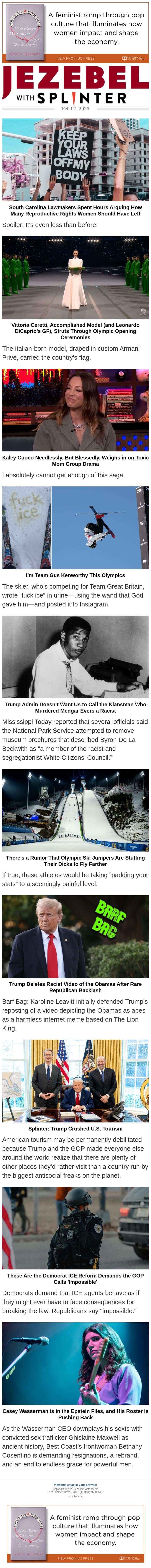 I’m Team Gus Kenworthy This Olympics email from Jezebel screenshot