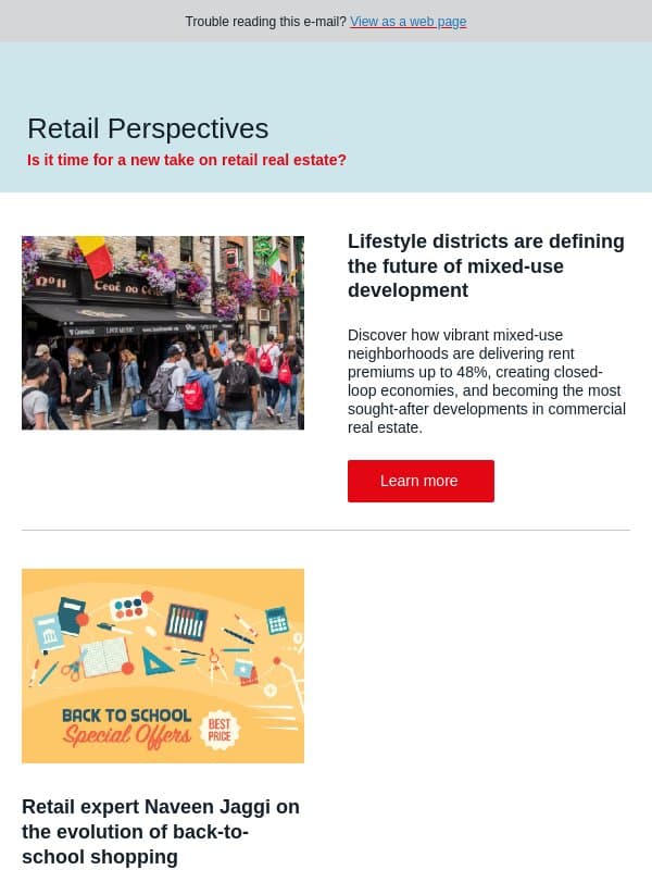 Lifestyle districts, back-to-school trends & the reinvented rest stop email from JLL