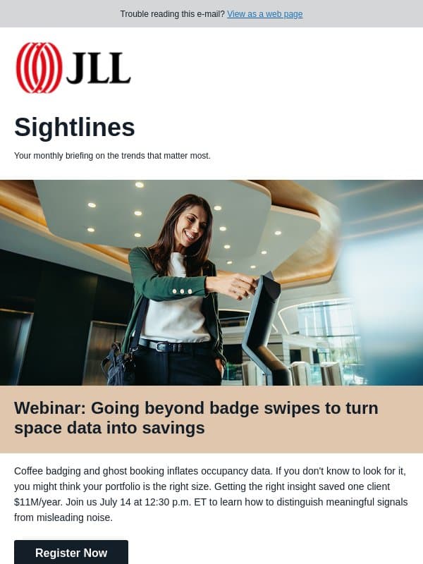 92% collect badge data but only 7% use it right email from JLL