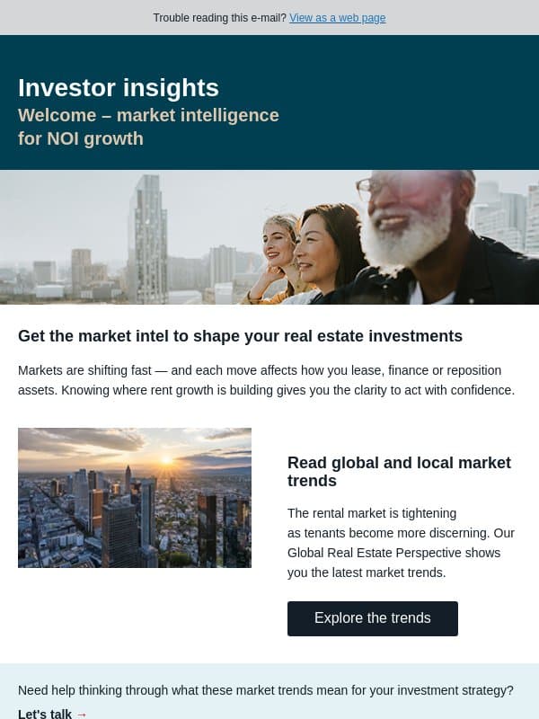 What do market shifts mean for your CRE assets? email from JLL