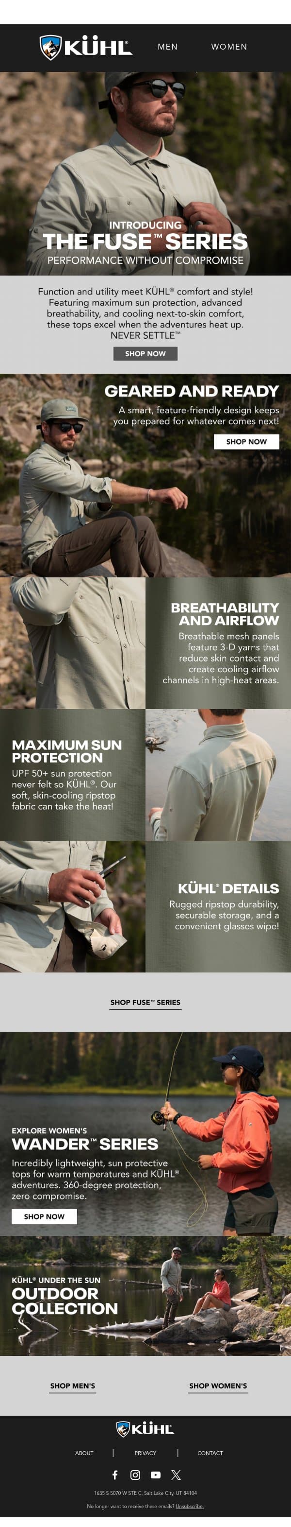 Introducing the All-New FUSE™ Series email from Kühl screenshot