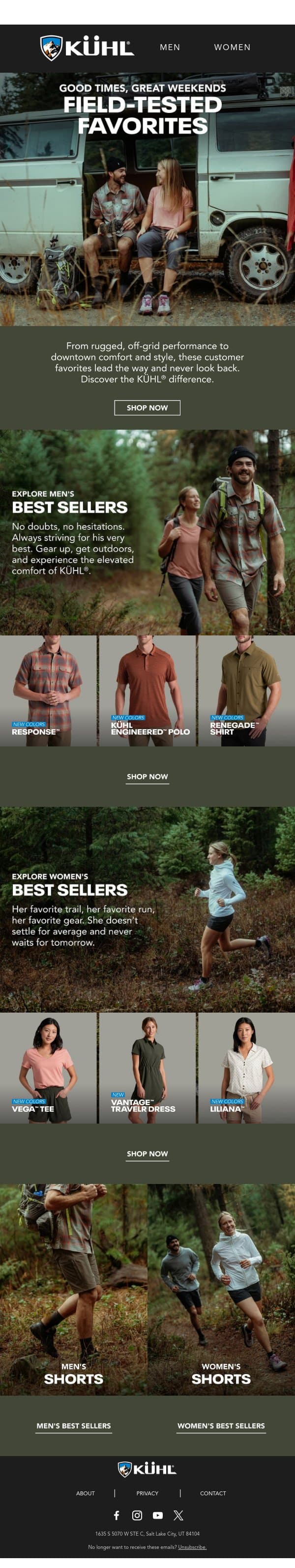Field-Tested Favorites email from Kühl screenshot