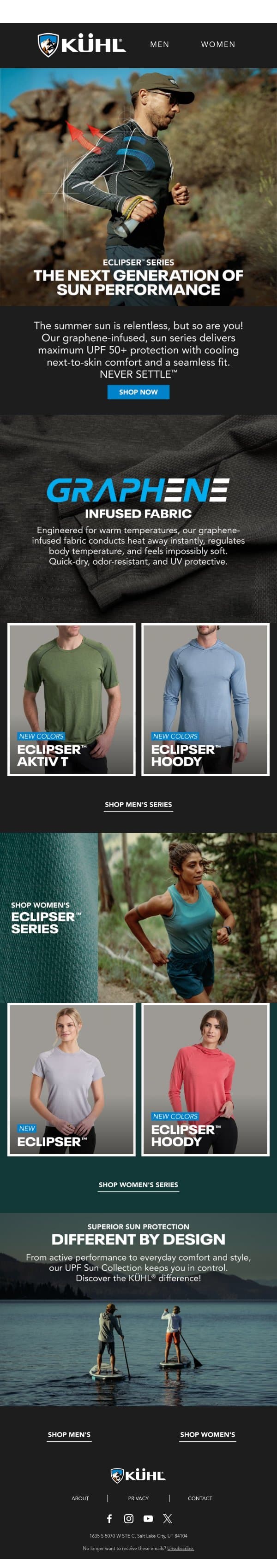 ECLIPSER™ Series email from Kühl screenshot