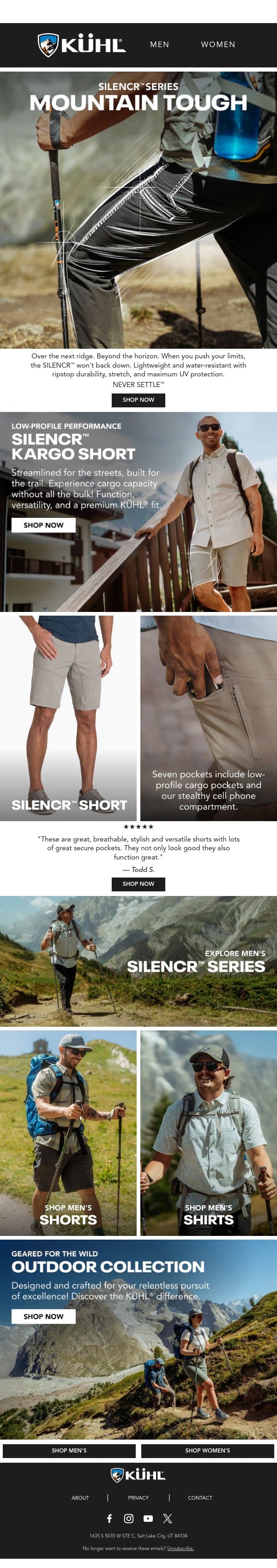Push Your Limits with SILENCR™! email from Kühl screenshot