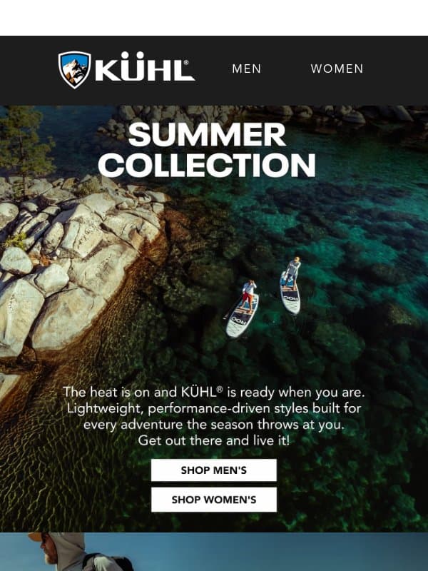 The Summer Collection email from Kühl